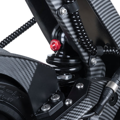 Federbein und Hinterradfederung des Teverun Fighter Mini Pro eKFV