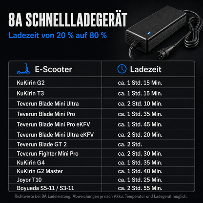 E-Scooter Schnelladegerät 2-8A