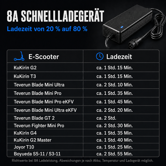 E-Scooter Schnelladegerät 2-8A