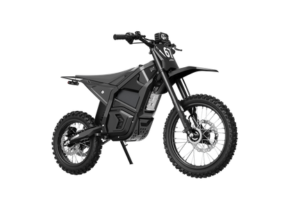 CEMOTO D03 Beast 72 V electric dirt bike in black – front three-quarter view