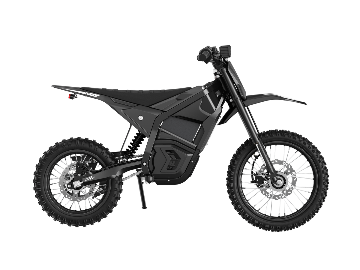 CEMOTO D03 Beast 72 V electric dirt bike in black – side view
