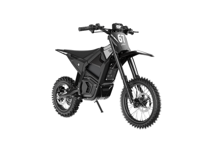 CEMOTO D03 electric dirt bike in black – front angle