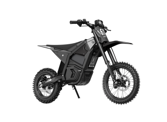 CEMOTO D03 electric dirt bike in black – front three-quarter view