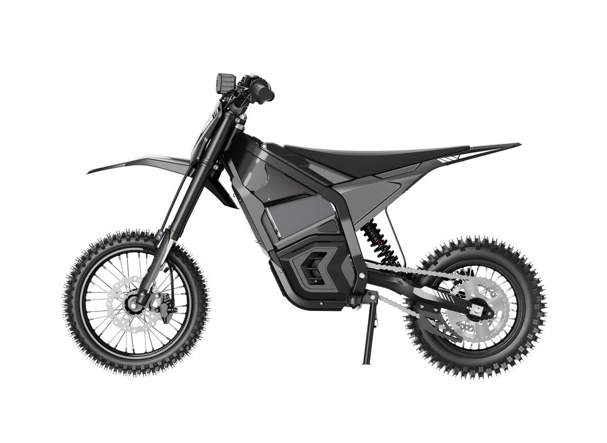 CEMOTO D03 electric dirt bike in black – opposite side view
