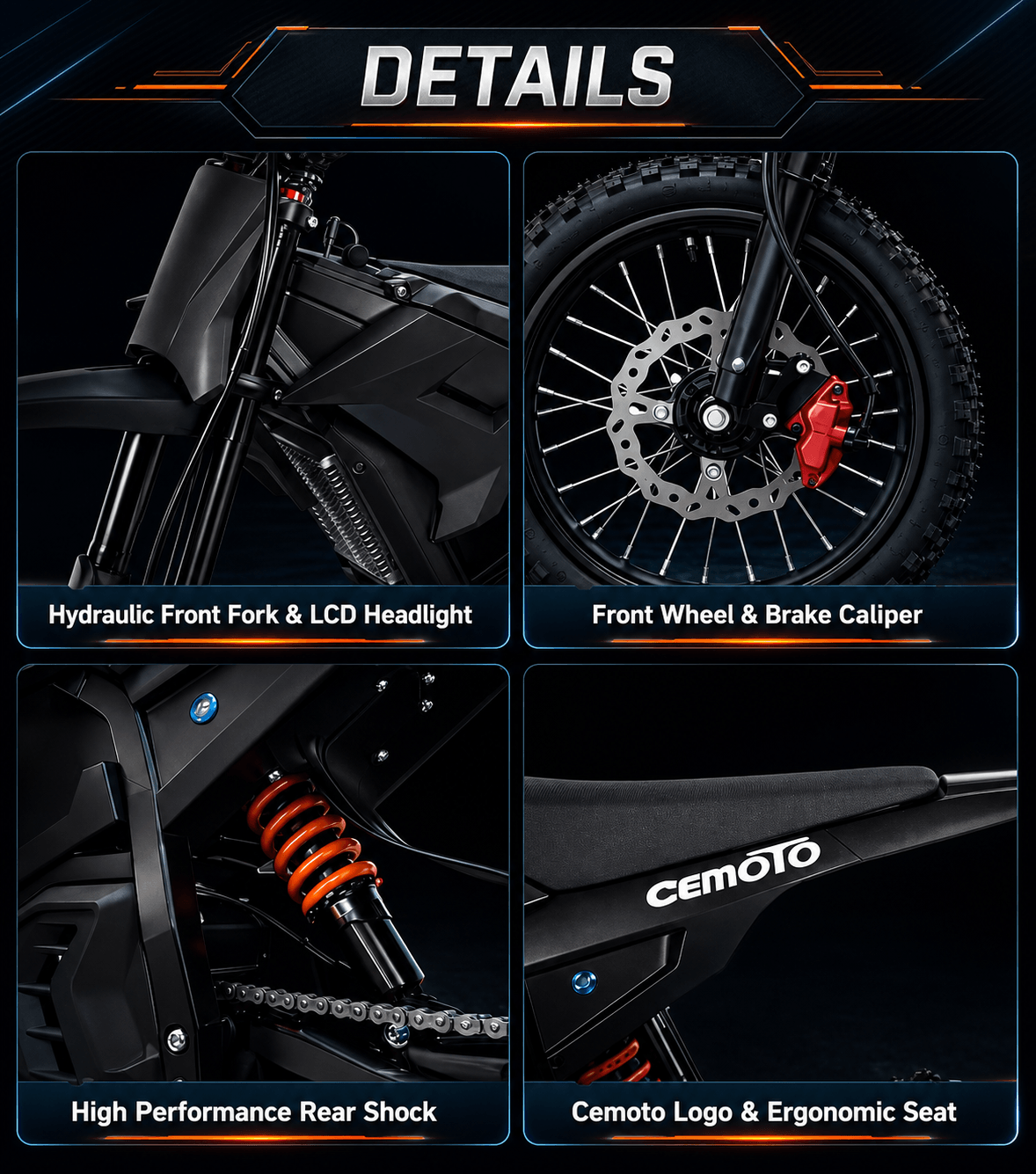 CEMOTO D03 Beast – Ausstattung und Komponenten