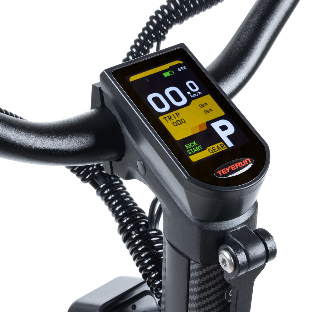 TFT-Farbdisplay am Lenker des Teverun Fighter Mini Pro eKFV