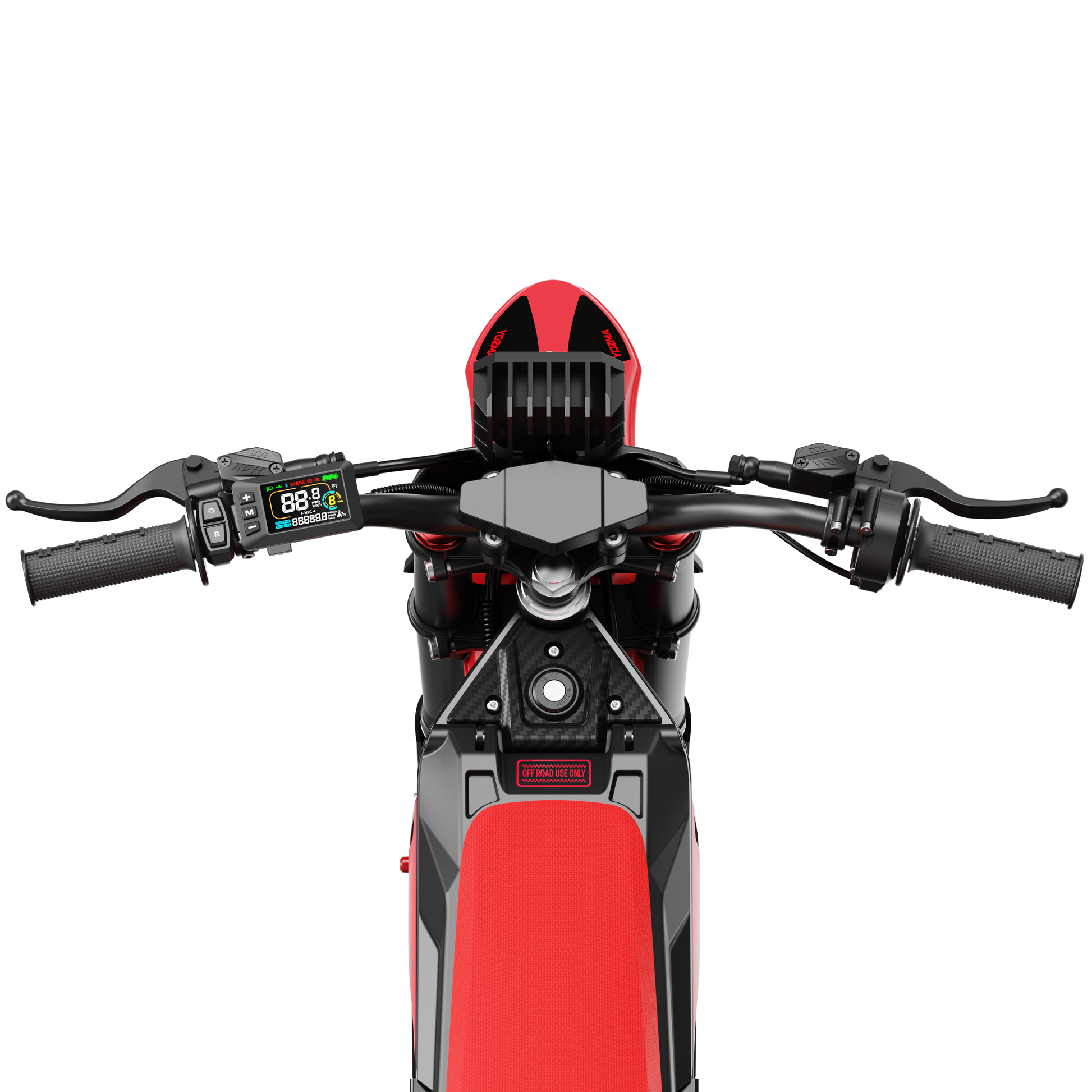 Yozma IN10 Pro Elektro-Dirtbike in Rot – weitere Seitenansicht