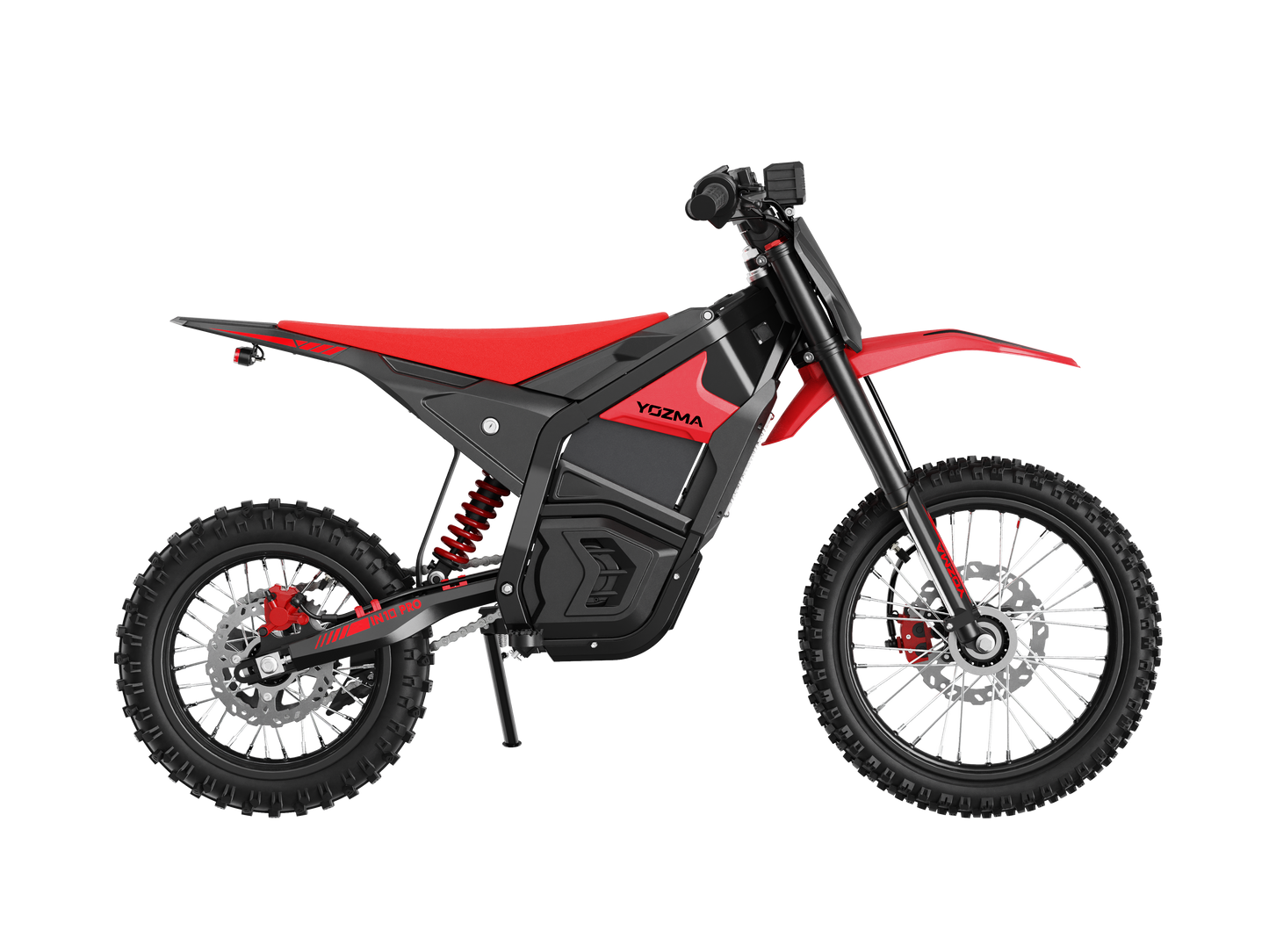 Yozma IN10 Pro Elektro-Dirtbike in Rot – Seitenansicht