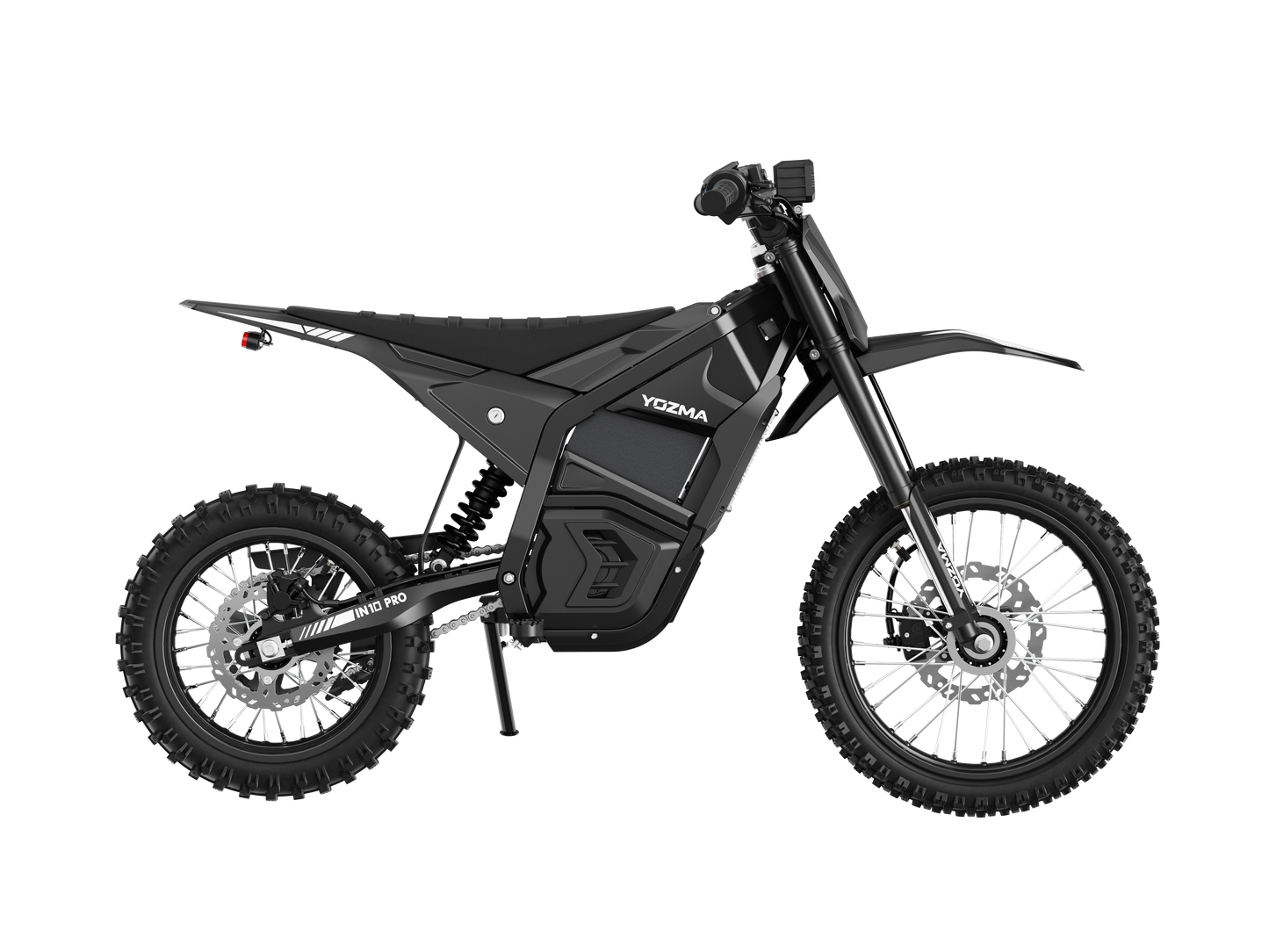 Yozma IN10 Pro Elektro-Dirtbike in Schwarz – Seitenansicht