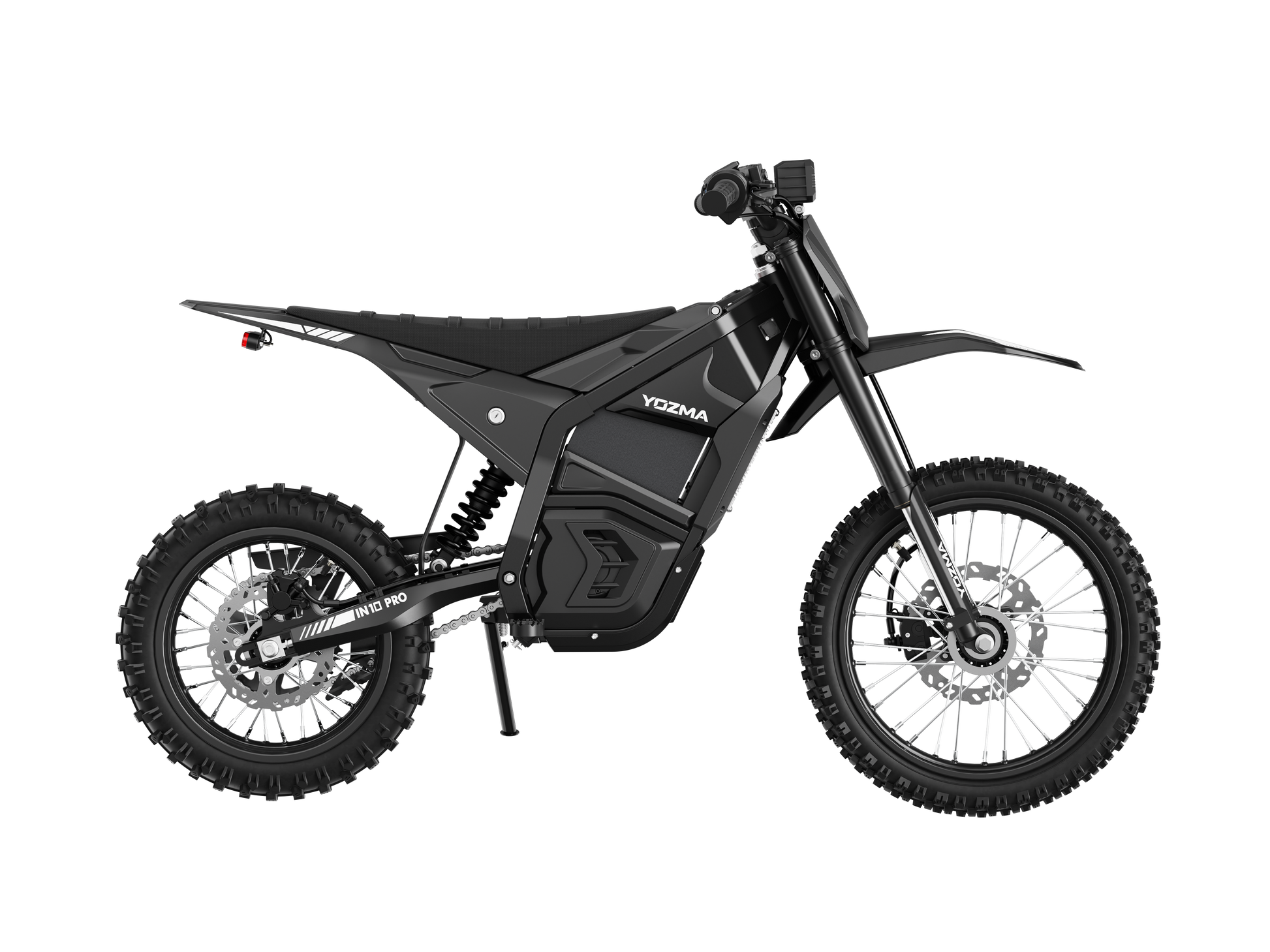 Yozma IN10 Pro Elektro-Dirtbike in Schwarz – Seitenansicht