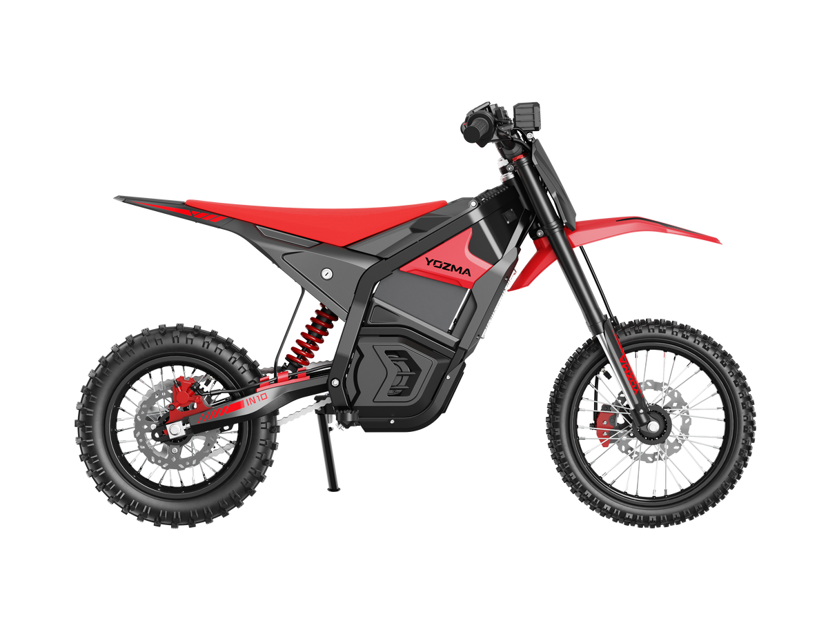 Yozma IN10 Elektro-Dirtbike in Rot – Seitenansicht