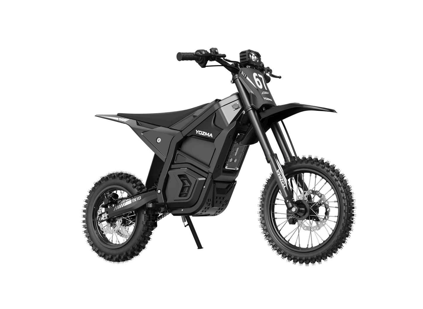 Yozma IN10 Elektro-Dirtbike in Schwarz – dritte Produktansicht