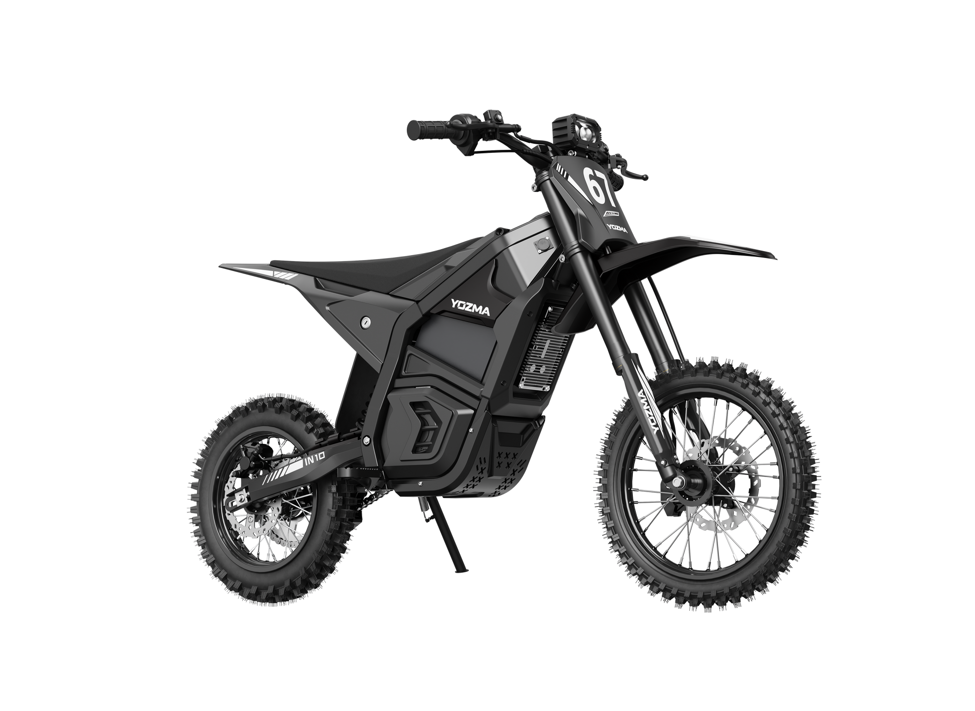 Yozma IN10 Elektro-Dirtbike in Schwarz – dritte Produktansicht