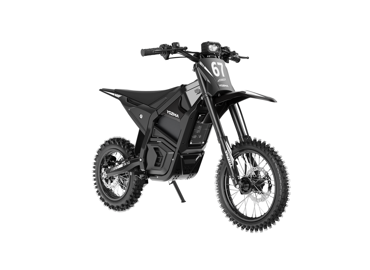 Yozma IN10 Elektro-Dirtbike in Schwarz – Detailansicht