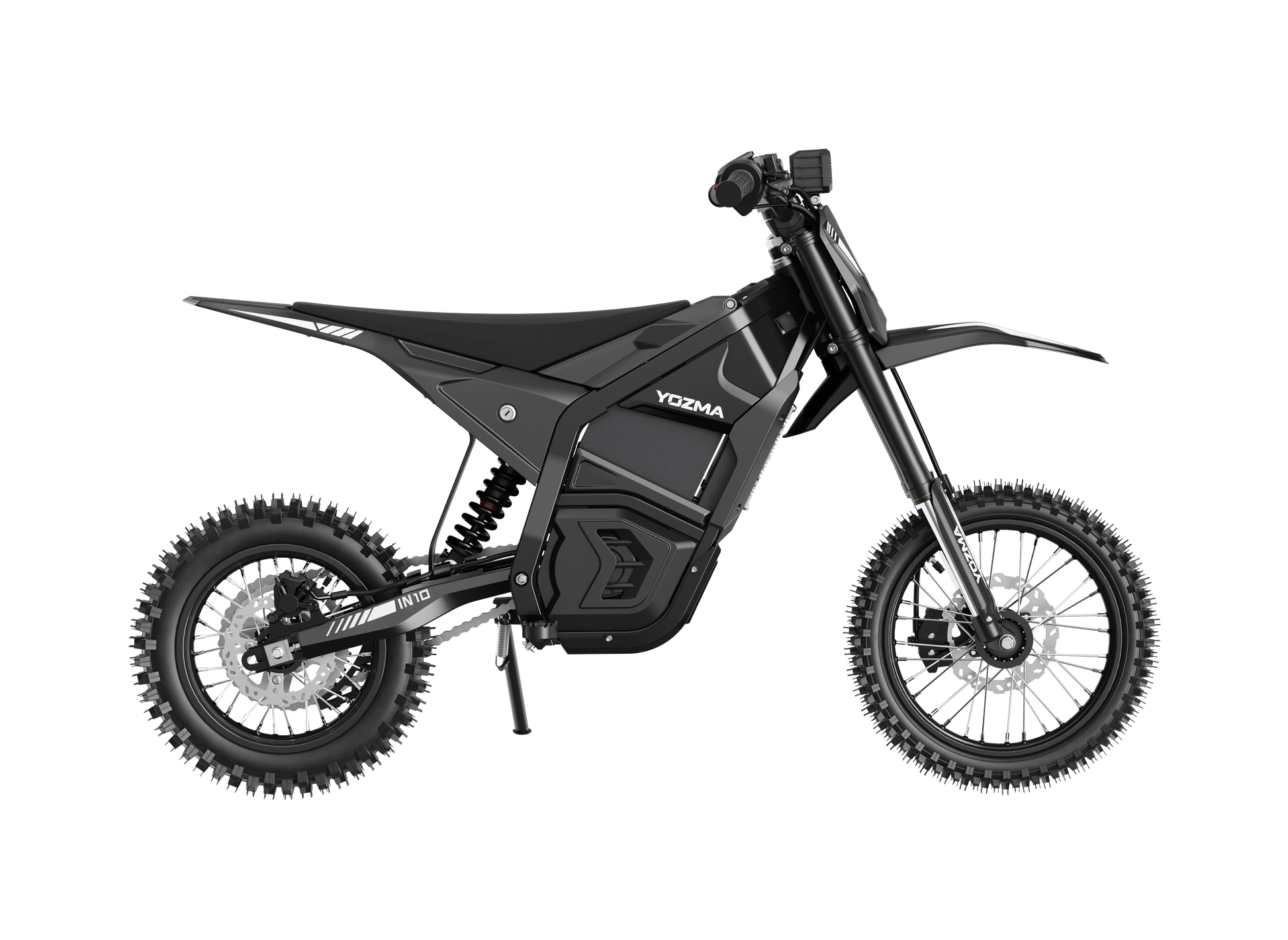 Yozma IN10 Elektro-Dirtbike in Schwarz – Seitenansicht